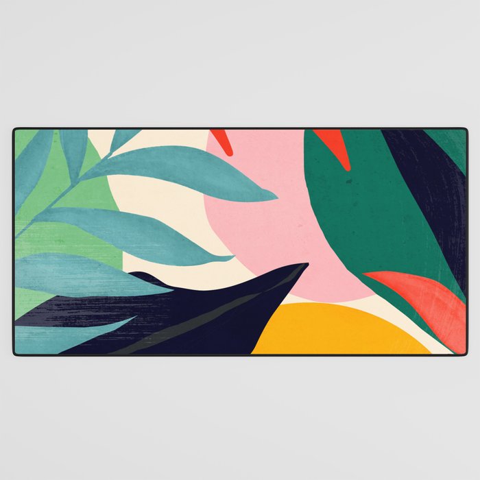 Abstract Art Tropical Leaves 42 Desk Mat Gallery Image 3