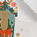 Festive Cowboy Boot Christmas Art  Whimsical Western Holiday Decor Wall Tapestry Gallery Image 3