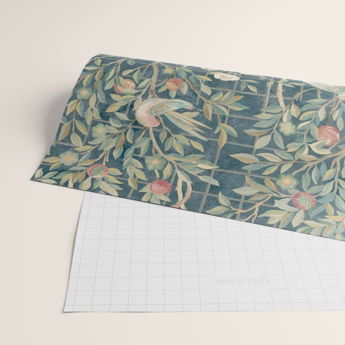 William Morris Vintage Melsetter Indigo Rose  Wrapping Paper Gallery Image 2