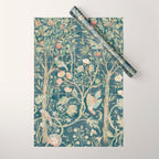 William Morris Vintage Melsetter Indigo Rose  Wrapping Paper Gallery Image 1