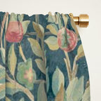 William Morris Vintage Melsetter Indigo Rose  Window Curtain Gallery Image 2