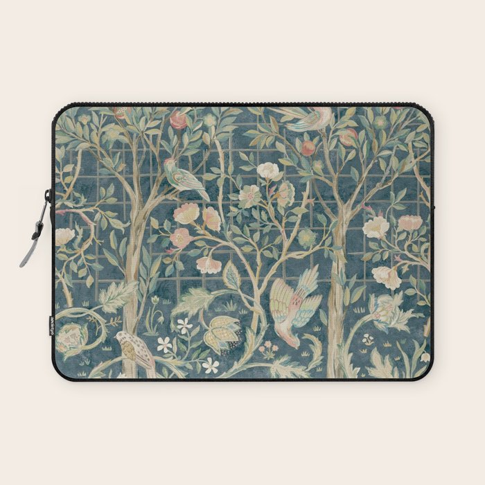 William Morris Vintage Melsetter Indigo Rose  Laptop Sleeve Gallery Image 1