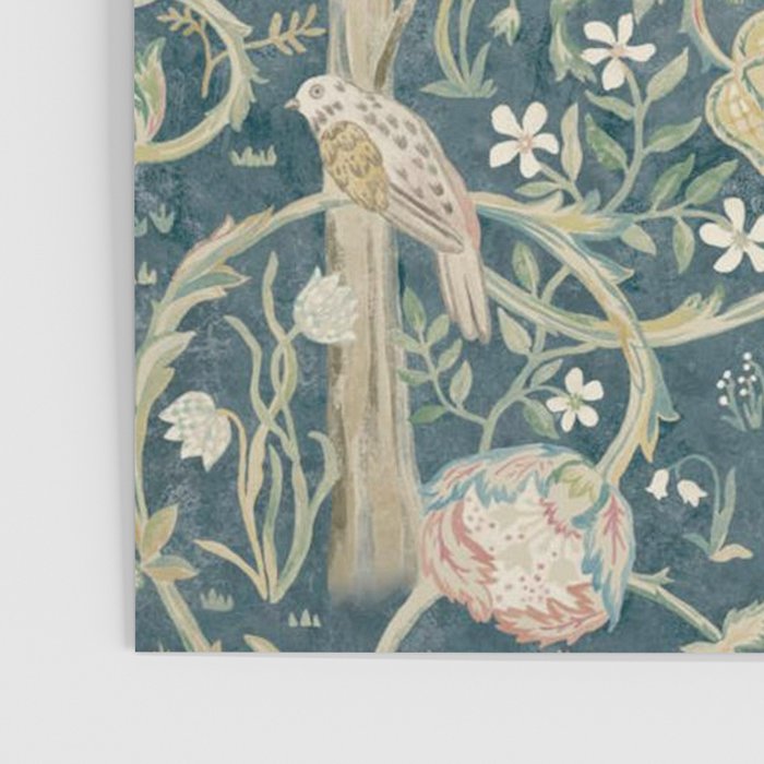 William Morris Vintage Melsetter Indigo Rose  Poster Gallery Image 3