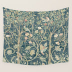 William Morris Vintage Melsetter Indigo Rose  Wall Tapestry Gallery Image 4