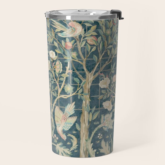 William Morris Vintage Melsetter Indigo Rose  Travel Mug Gallery Image 2