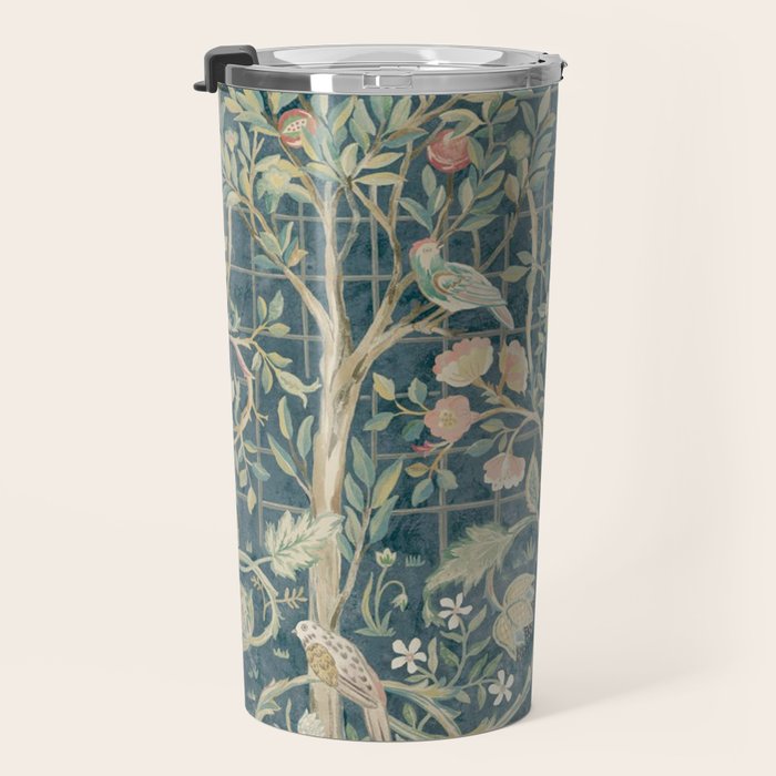 William Morris Vintage Melsetter Indigo Rose  Travel Mug Gallery Image 3