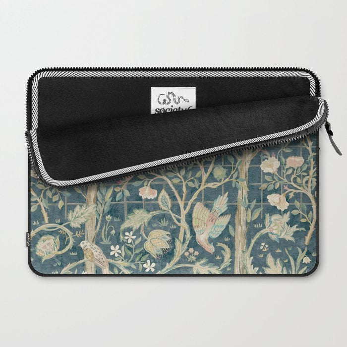 William Morris Vintage Melsetter Indigo Rose  Laptop Sleeve Gallery Image 2