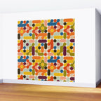 Mid Century Vivid Abstract Wall Mural Gallery Image 2