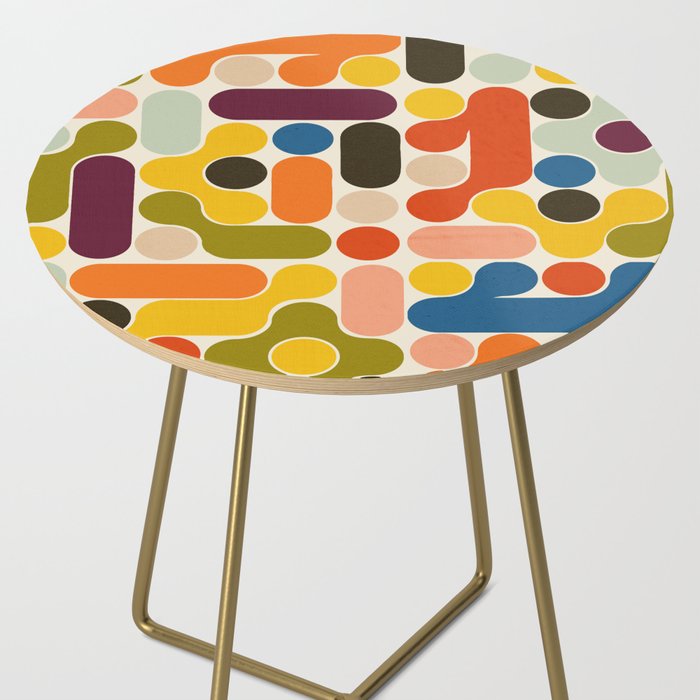 Mid Century Vivid Abstract Side Table Gallery Image 2