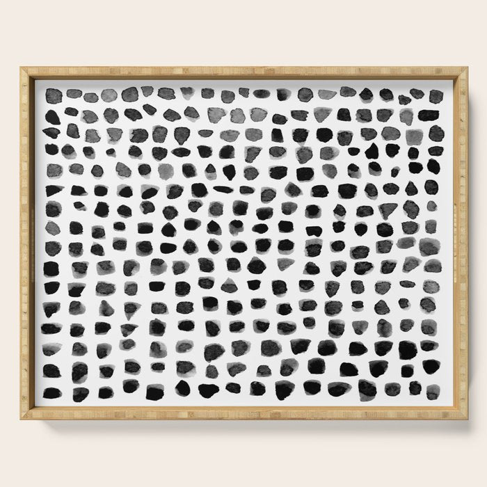 Dots (Black) Serving Tray Gallery Image 1