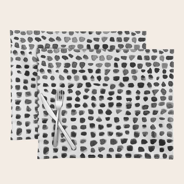 Dots (Black) Placemat Gallery Image 1