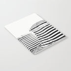 Beach Stripes - Minimalist Black and White Photography Notebook Gallery Image 2