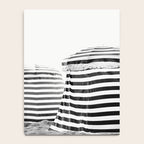Beach Stripes - Minimalist Black and White Photography Notebook Gallery Image 4