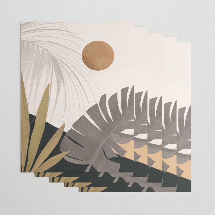 Abstract Art Tropical Leaves 97 Wrapping Paper Gallery Image 3
