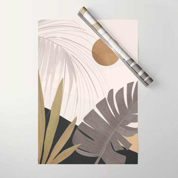 Abstract Art Tropical Leaves 97 Wrapping Paper Gallery Image 1