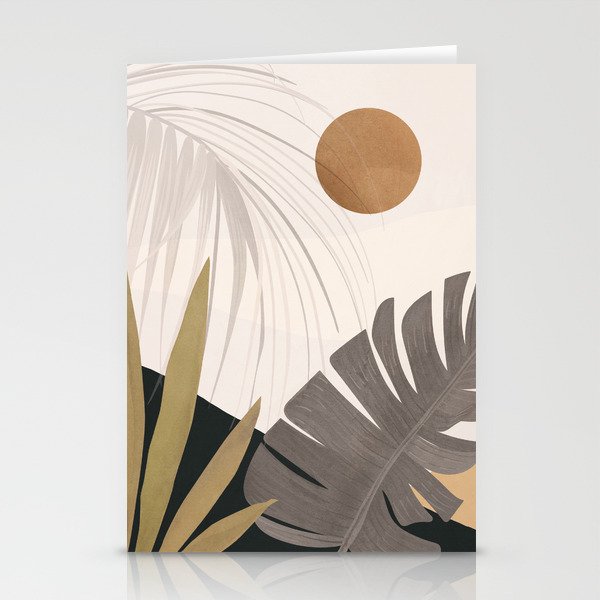 Abstract Art Tropical Leaves 97 Stationery Card Gallery Image 1