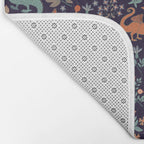 Dragons and Flowers Dark Purple Bath Mat Gallery Image 2