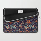 Dragons and Flowers Dark Purple Laptop Sleeve Gallery Image 2