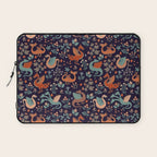 Dragons and Flowers Dark Purple Laptop Sleeve Gallery Image 1