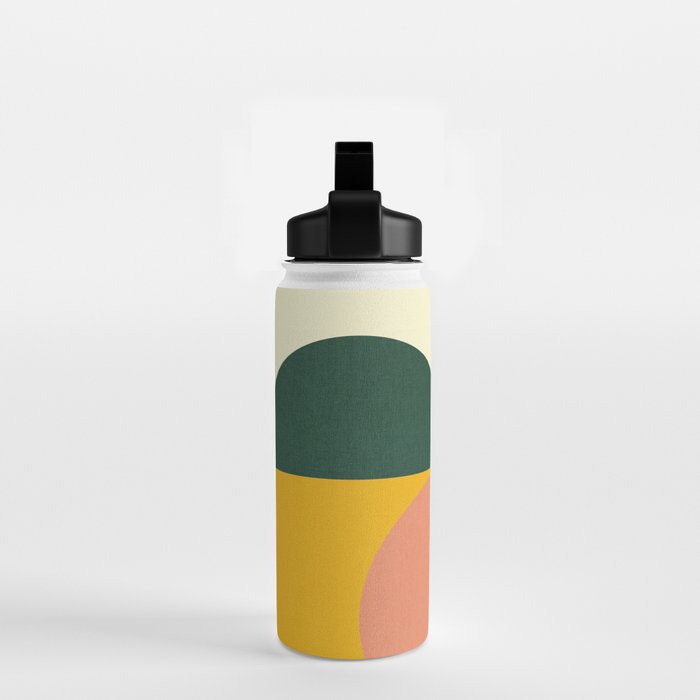 Geometric Abstract Mid Century Modern 3 Water Bottle Gallery Image 2