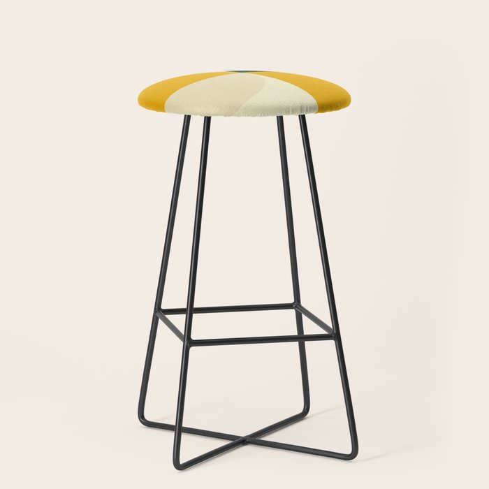 Geometric Abstract Mid Century Modern 3 Stool Gallery Image 1