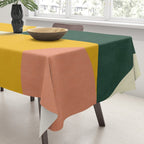 Geometric Abstract Mid Century Modern 3 Tablecloth Gallery Image 3
