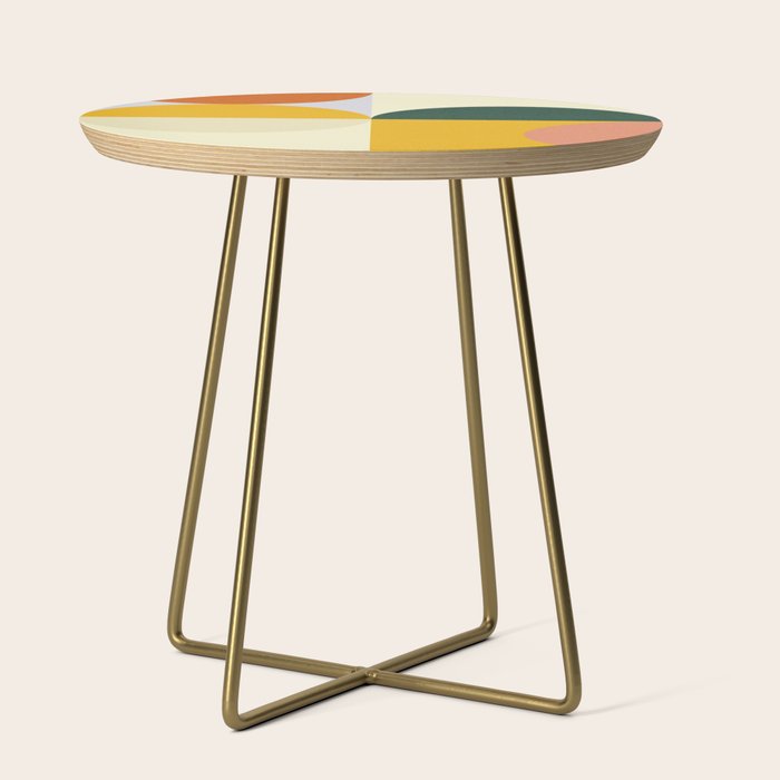 Geometric Abstract Mid Century Modern 3 Side Table Gallery Image 1