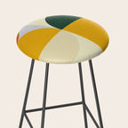 Geometric Abstract Mid Century Modern 3 Stool Gallery Image 2