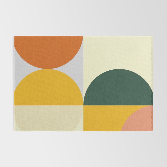 Geometric Abstract Mid Century Modern 3 Rug Gallery Image 2