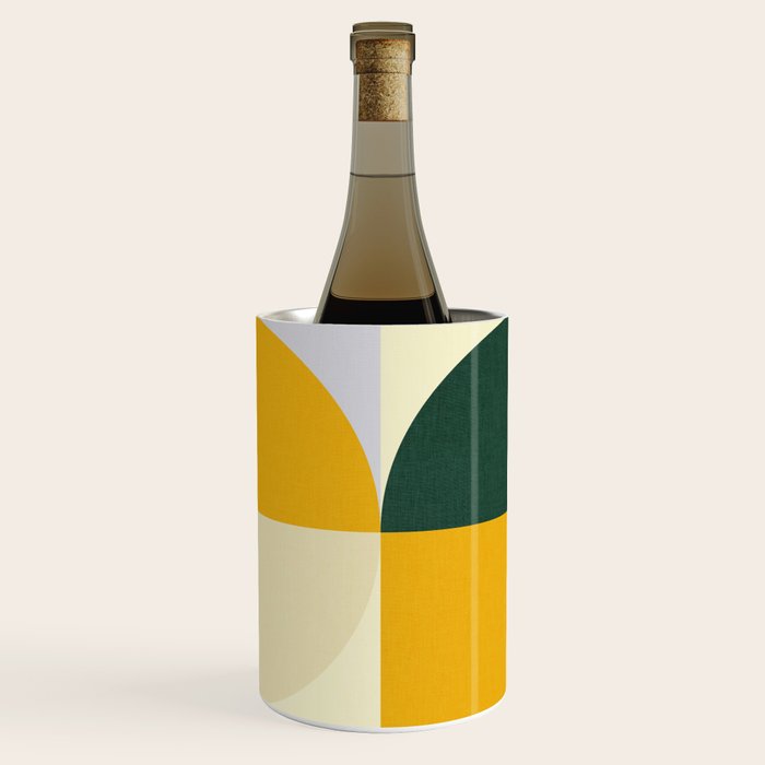 Geometric Abstract Mid Century Modern 3 Wine Chiller Gallery Image 1