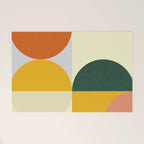 Geometric Abstract Mid Century Modern 3 Welcome Mat Gallery Image 1