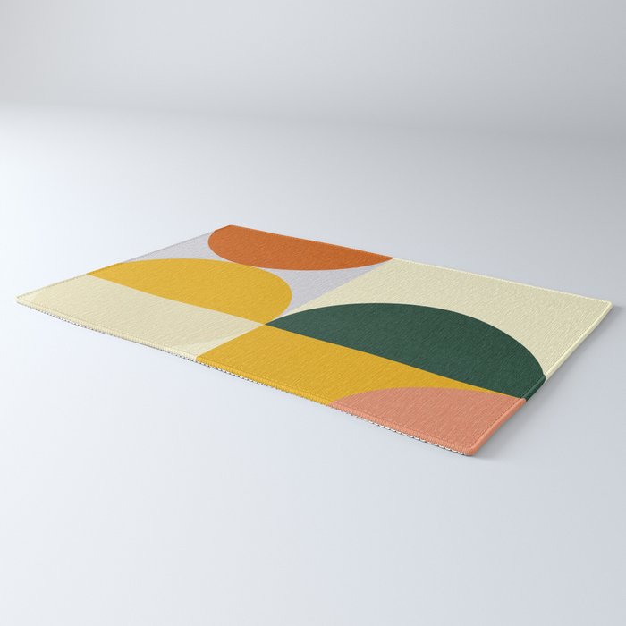 Geometric Abstract Mid Century Modern 3 Rug Gallery Image 3