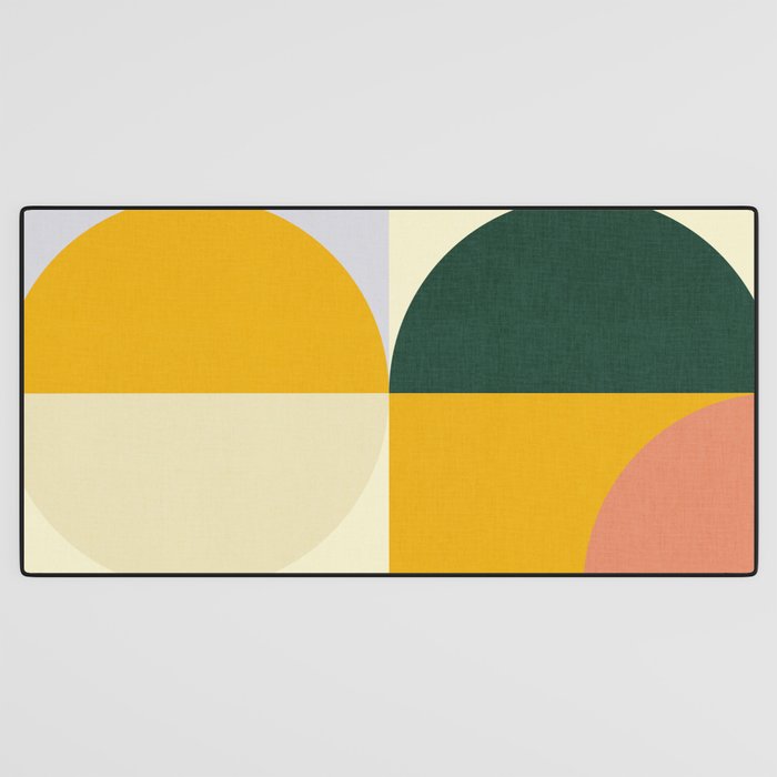 Geometric Abstract Mid Century Modern 3 Desk Mat Gallery Image 3