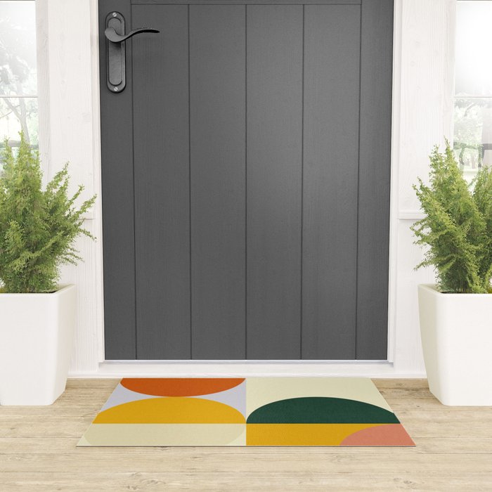 Geometric Abstract Mid Century Modern 3 Welcome Mat Gallery Image 3