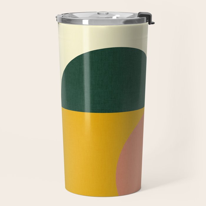 Geometric Abstract Mid Century Modern 3 Travel Mug Gallery Image 2