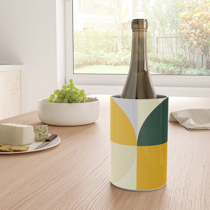 Geometric Abstract Mid Century Modern 3 Wine Chiller Gallery Image 4