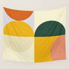 Geometric Abstract Mid Century Modern 3 Wall Tapestry Gallery Image 4