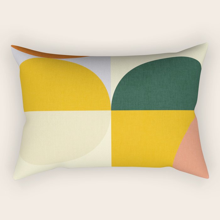 Geometric Abstract Mid Century Modern 3 Rectangular Pillow Gallery Image 2