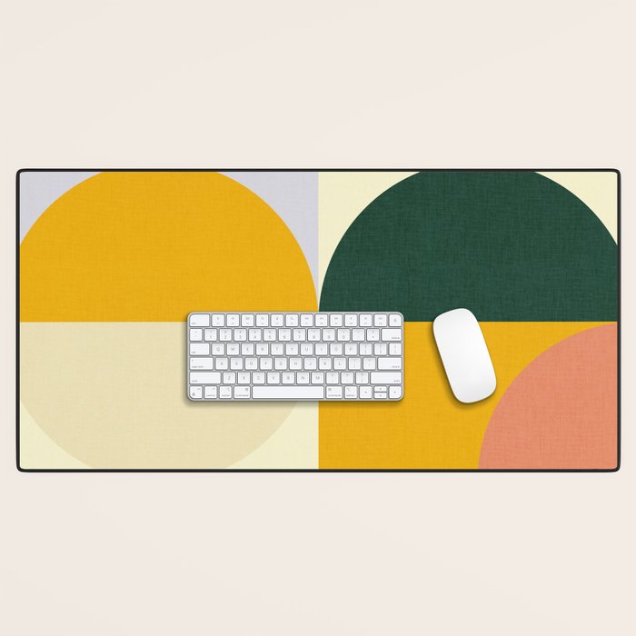 Geometric Abstract Mid Century Modern 3 Desk Mat Gallery Image 1