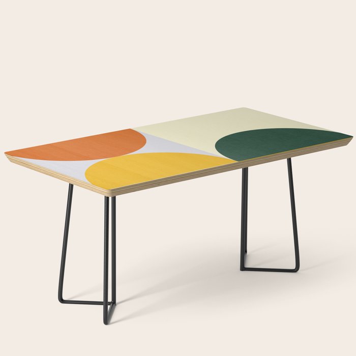 Geometric Abstract Mid Century Modern 3 Coffee Table Gallery Image 1