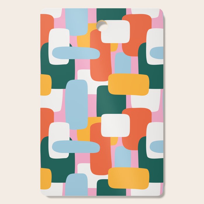 Abstract geometric shape art pattern Cutting Board Gallery Image 1
