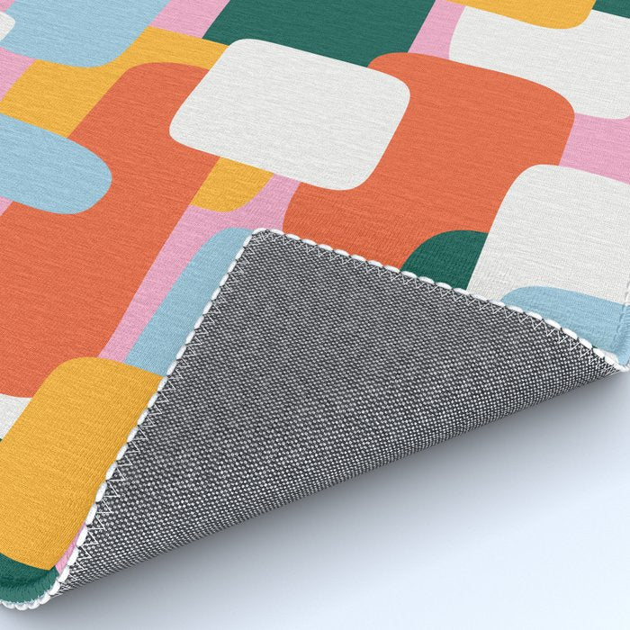 Abstract geometric shape art pattern Rug Gallery Image 4