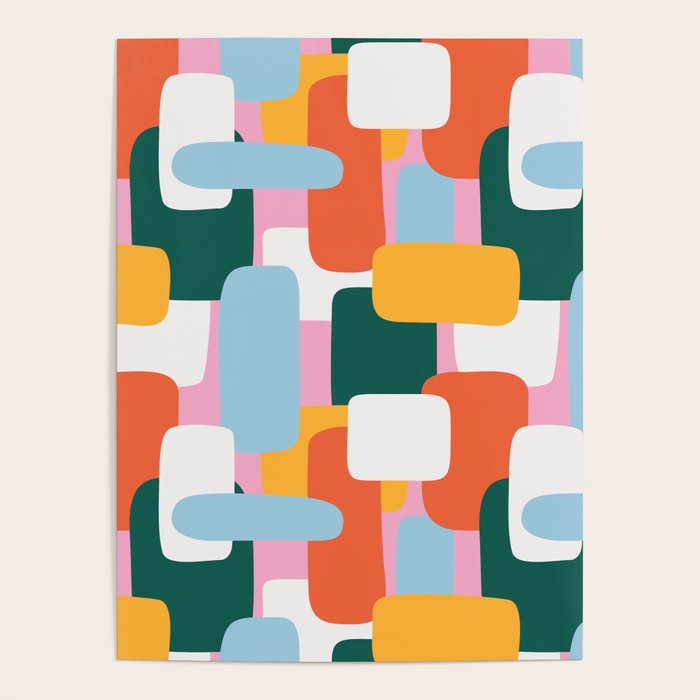 Abstract geometric shape art pattern Poster Gallery Image 4