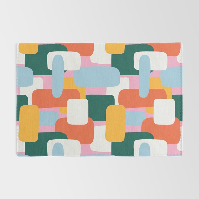 Abstract geometric shape art pattern Rug Gallery Image 2