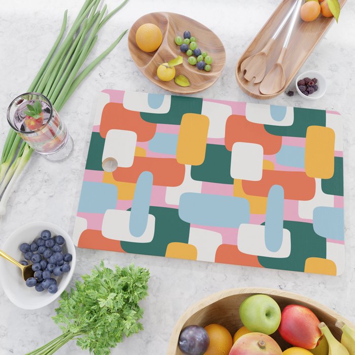 Abstract geometric shape art pattern Cutting Board Gallery Image 2