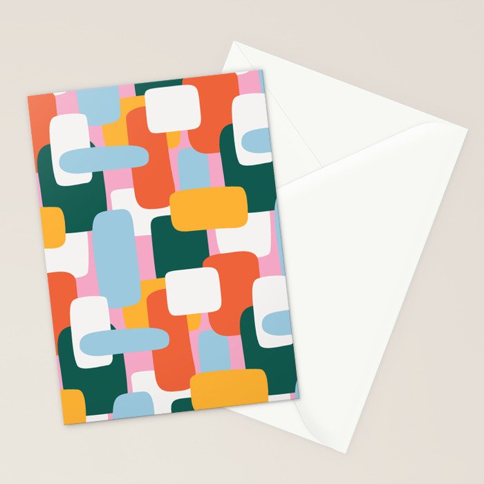 Abstract geometric shape art pattern Stationery Card Gallery Image 2