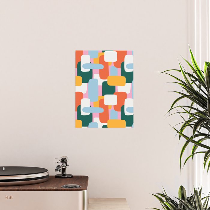 Abstract geometric shape art pattern Poster Gallery Image 2