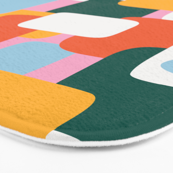 Abstract geometric shape art pattern Bath Mat Gallery Image 3