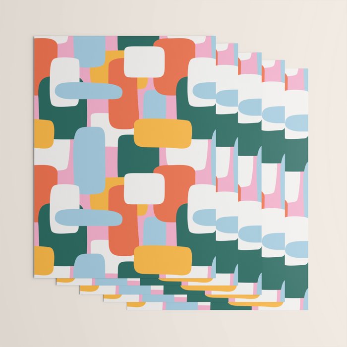Abstract geometric shape art pattern Wrapping Paper Gallery Image 3
