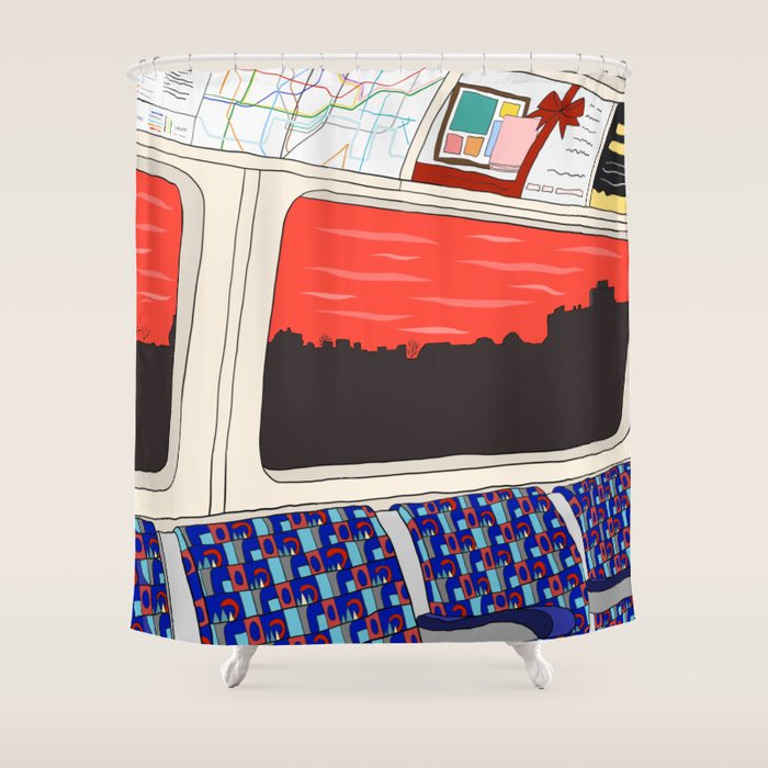 View from London Train Line Shower Curtain Gallery Image 1